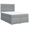 vidaXL Boxspring posteľ s matracom bledosiv&aacute; 140x200 cm l&aacute;tka