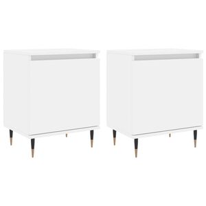 vidaXL Nočn&eacute; skrinky 2 ks biele 40x30x50 cm kompozitn&eacute; drevo