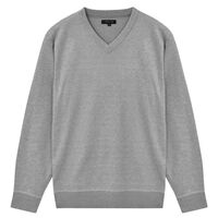 vidaXL Pánsky sveter s výstrihom do V šedý XL