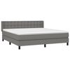 vidaXL Boxspring posteľ s matracom tmavosiv&aacute; 180x200 cm l&aacute;tka