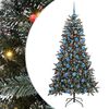 vidaXL Umel&yacute; vianočn&yacute; stromček Zelen&aacute; 180 cm PVC, plast a oceľ