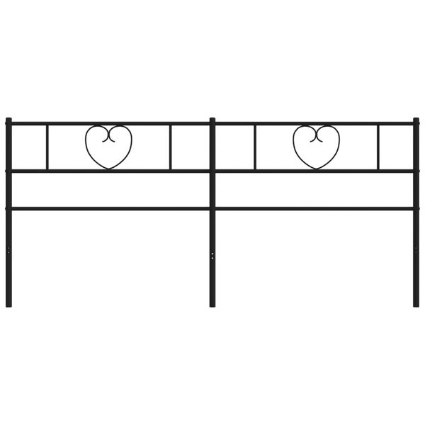 vidaXL Kovov&eacute; čelo postele čierne 200 cm