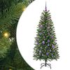 vidaXL Umel&yacute; vianočn&yacute; stromček s 150 LED-i Zelen&aacute; 150 cm PE a PVC