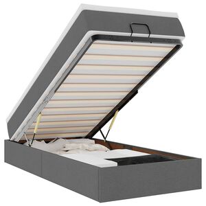 vidaXL Osmansk&yacute; r&aacute;m postele s matracom tmavosiv&aacute; 90x190 cm l&aacute;tka