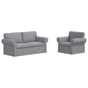 vidaXL Sada pohoviek 2 pcs Svetlosiv&aacute; 175 x 82 x 80 cm l&aacute;tka