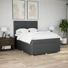 vidaXL Boxspring posteľ s matracom tmavosiv&aacute; 140x190 cm l&aacute;tka