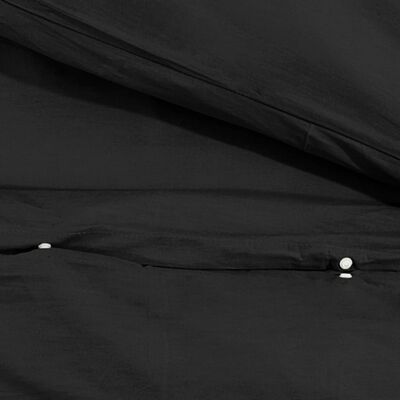 vidaXL Súprava obliečok na paplón čierna 220x240 cm ľahké mikrovlákno