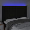 vidaXL Čelo postele s LED čierne 147x16x118/128 cm l&aacute;tka