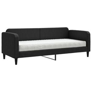 vidaXL Denn&aacute; posteľ s matracom čierna 80x200 cm l&aacute;tka