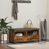 vidaXL Predsieňov&aacute; lavica s vank&uacute;&scaron;om Dymov&aacute; dub 100 x 38 x 46 cm