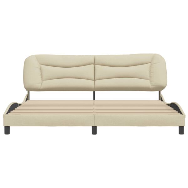 vidaXL R&aacute;m postele bez matraca Hvar kr&eacute;mov&aacute; 200x200 cm l&aacute;tka