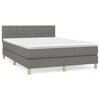 vidaXL Boxspring posteľ s matracom tmavosiv&aacute; 140x200 cm l&aacute;tka