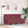 vidaXL Bezr&uacute;čkov&aacute; modul&aacute;rna sofa jednotka 3 pcs V&iacute;no červen&eacute;