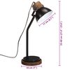 vidaXL Stolov&aacute; lampa 25 W čierna 17x17x60 cm E27