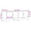 vidaXL TV stol&iacute;k dub sonoma 122x34x41 cm kompozitn&eacute; drevo