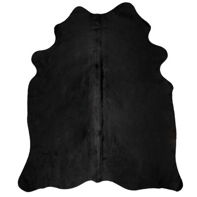 vidaXL Koberec pravá hovädzia koža čierny 150x170 cm