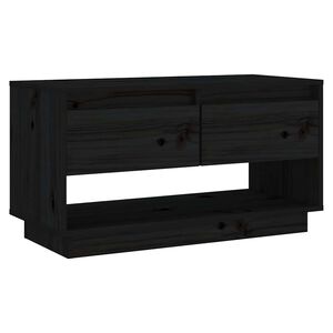 vidaXL TV skrinka čierna 74x34x40 cm mas&iacute;vna borovica
