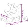 vidaXL Stojan na víno na 6 fliaš 35x18x25,5 cm bambus