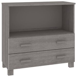 vidaXL Komoda HAMAR, svetlosiv&aacute; 85x35x80 cm, borovicov&yacute; mas&iacute;v