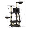 vidaXL Škrabadlo pre mačky so sisalovými stĺpikmi tmavo sivé 122 cm