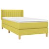 vidaXL Posteľn&yacute; r&aacute;m boxspring s matracom zelen&yacute; 90x200 cm l&aacute;tka