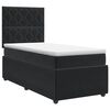 vidaXL Posteľ boxspring s matracom Čierna 80 x 200 cm Zamat