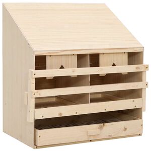 vidaXL Hniezdo pre sliepky 2 priehradky 63x40x65 cm borovicov&eacute; drevo