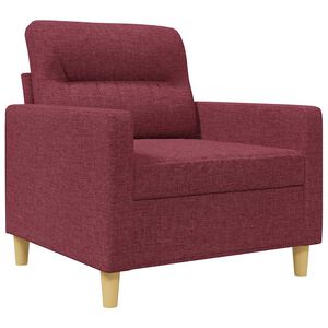 vidaXL Jednomiestna pohovka, v&iacute;novo červen&aacute; 60 cm, l&aacute;tka