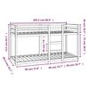 vidaXL Poschodov&aacute; posteľ 90x200 cm borovicov&yacute; mas&iacute;v
