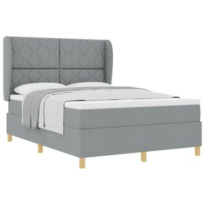 vidaXL Boxspring posteľ s matracom tmavo&scaron;ed&aacute; 90x190 cm Svetlosiv&aacute;