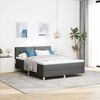 vidaXL Posteľ boxspring s matracom Tmavo &scaron;ed&aacute; 140 x 200 cm l&aacute;tka