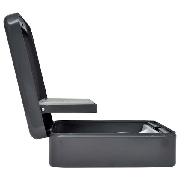 vidaXL Pokladnica so z&aacute;mkom Tmavo &scaron;ed&aacute; 30 x 24 x 9 cm Oceľ