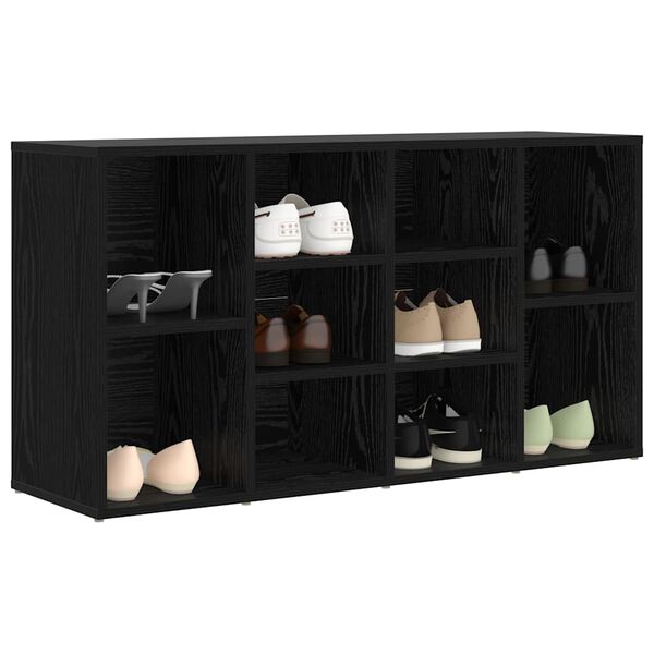 vidaXL Lavička na topánky s poličkou Čierny dub 103 x 30 x 54,5 cm