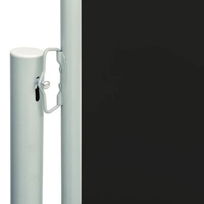 vidaXL Zaťahovacia bočná markíza na terasu 200x600 cm čierna
