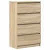 vidaXL Komoda, dub sonoma 60x35x98,5 cm, kompozitn&eacute; drevo