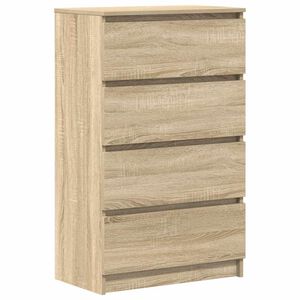 vidaXL Komoda, dub sonoma 60x35x98,5 cm, kompozitn&eacute; drevo