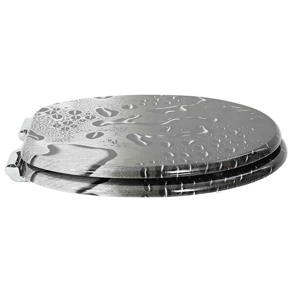 vidaXL WC sedadlo 2 pcs Siv&aacute; 44 x 38 cm MDF doska