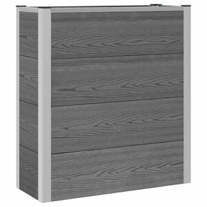 vidaXL Vyv&yacute;&scaron;en&yacute; z&aacute;hradn&yacute; z&aacute;hon Siv&aacute; 75 x 30 x 82 cm WPC a hlin&iacute;k