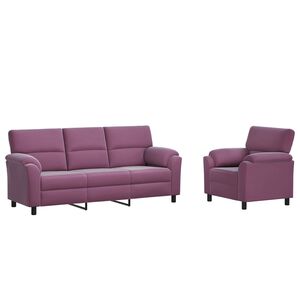 vidaXL Sada pohoviek 2 pcs Fialov&aacute; Zamat