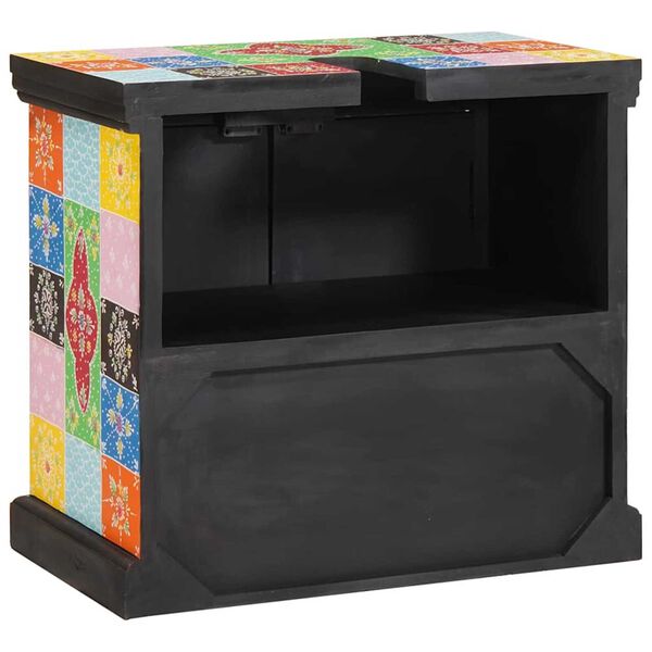 vidaXL Skrinka pod um&yacute;vadlo Hned&aacute; 60 x 35 x 55 cm Mas&iacute;vne mango drevo