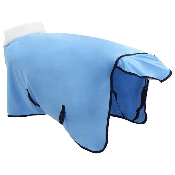 vidaXL Pl&aacute;&scaron;ť pre kone Pln&yacute; aqua 85 cm Pol&aacute;rna fleece