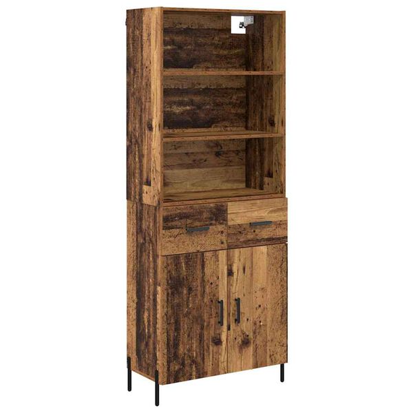 vidaXL Highboard Star&eacute; drevo 69,5 x 32,5 x 180 cm Kompozitn&eacute; drevo