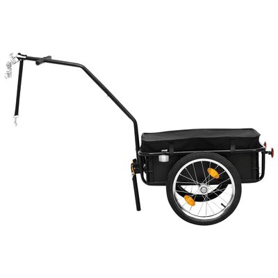 vidaXL Príves na bicykel/ručný vozík 155x60x83 cm, oceľ, čierny