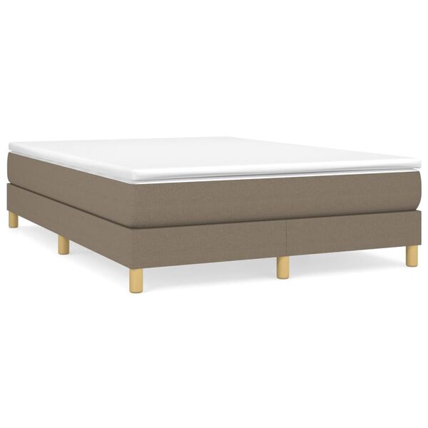 vidaXL Posteľn&yacute; r&aacute;m boxspring s matracom sivohned 140x200 cm l&aacute;tka
