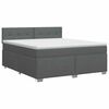 vidaXL Posteľ boxspring s matracom Tmavosiv&aacute; 140 x 200 cm L&aacute;tka