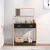 vidaXL Konzolov&yacute; stol&iacute;k čierny 82x38x75 cm spracovan&eacute; drevo
