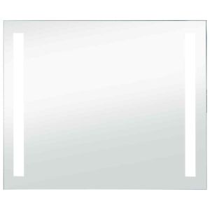 vidaXL K&uacute;peľňov&eacute; n&aacute;stenn&eacute; zrkadlo s LED osvetlen&iacute;m 80x60 cm