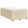 vidaXL Boxspring posteľ s matracom kr&eacute;mov&yacute; 120x200 cm l&aacute;tka