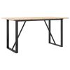 vidaXL Jed&aacute;lensk&yacute; stol&iacute;k v tvare O 140x80x75 cm borovica a oceľ