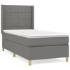 vidaXL Boxspring posteľ s matracom tmavosiv&aacute; 100x200 cm l&aacute;tka